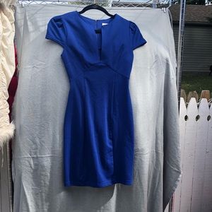 Blue knee length dress
